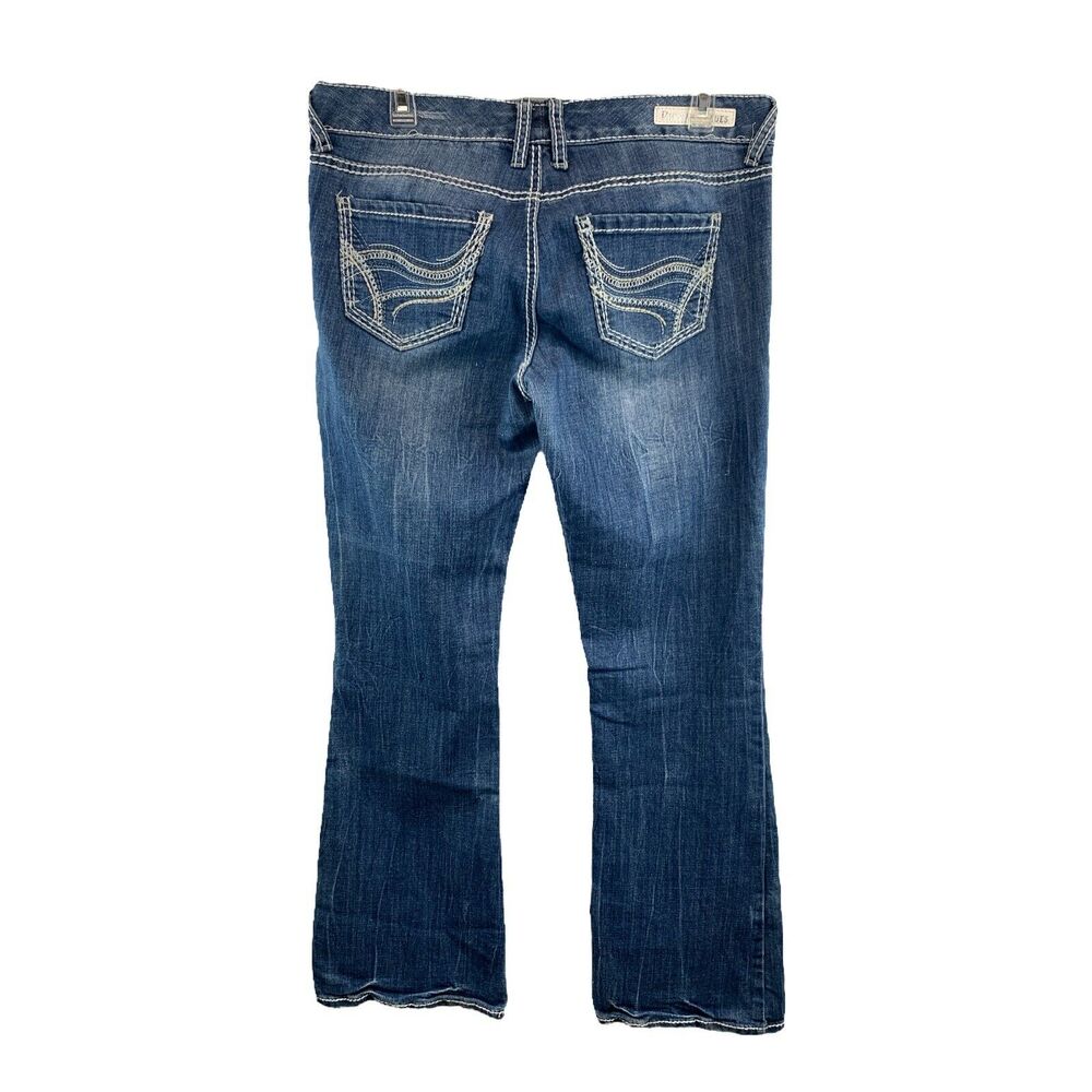 Rhythm In Blues Jeans Womens Size 10 W35 x L30 Bootcut Low Rise Denim Stretch